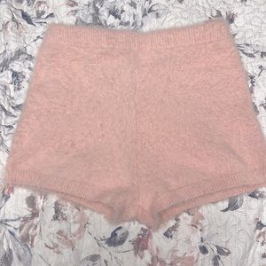 I am selling pink fuzzy shorts